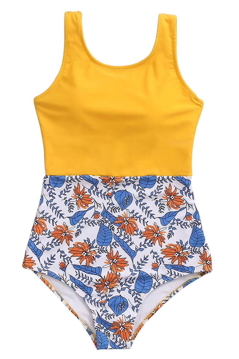 ZINPRETTY Women's Athletic One Piece Swimsuit - High Waisted Bathing Suit with Striped Design, High Cut Sports Swimwear & Backless Bikini for Swimming, Beach, Pool & Water Sports