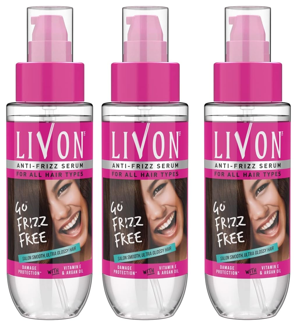 Livon Hair Serum for Women & Men - Nourishing & Frizz Control Hair Treatment for Smooth & Shiny Hair - Perfect for Daily Use, Styling & Damaged Hair Repair