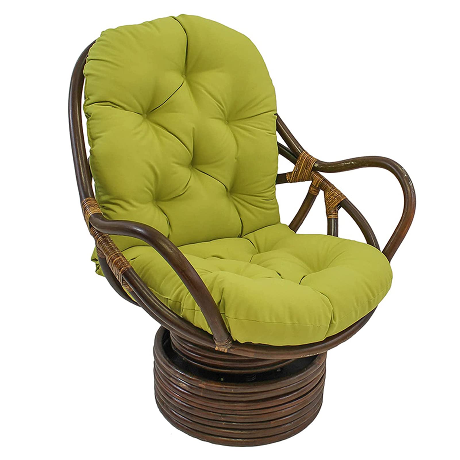 Swivel Rocker Cushion - Thickened Outdoor Rocking Chair Pad for Garden, Hammock & Papasan Chairs - Comfortable Grass Green Seat Cushion - Perfect for Patio, Deck & Backyard Relaxation
