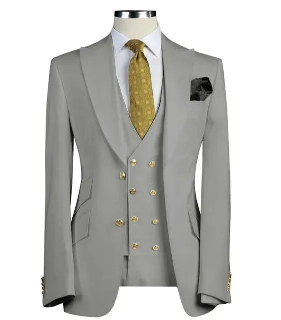 Lewis Three Piece Slim Fit Suit for Men | Premium Business Formal Wear | Perfect for Weddings, Office & Special Occasions
