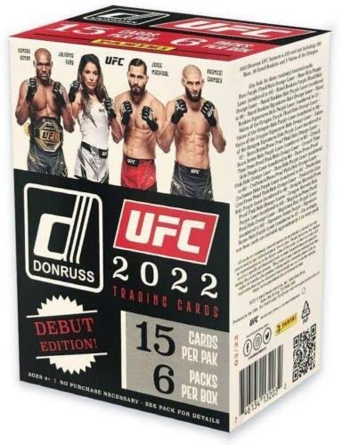 2022 Panini Donruss UFC Blaster Box - Debut Edition (6 Packs, 15 Cards per Box) | UFC Trading Cards Collection | Perfect for Collectors, Fight Fans & Fantasy Sports Enthusiasts