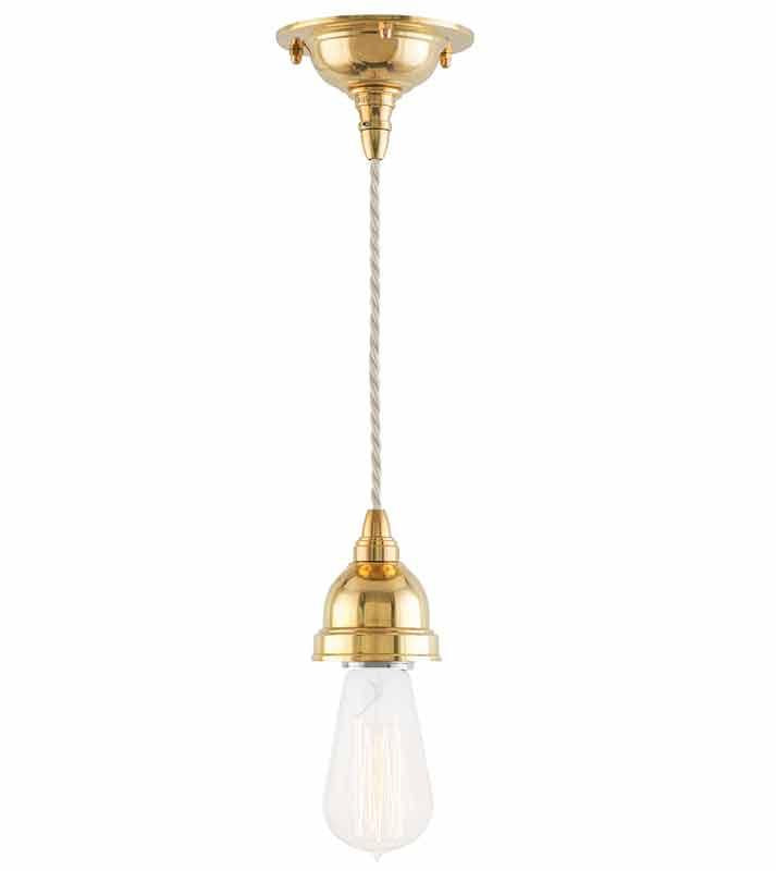Bystrom Ceiling Hook 60 (Brass) with Mounting Bracket - Perfect for Hanging Plants, Lights & Home Decor