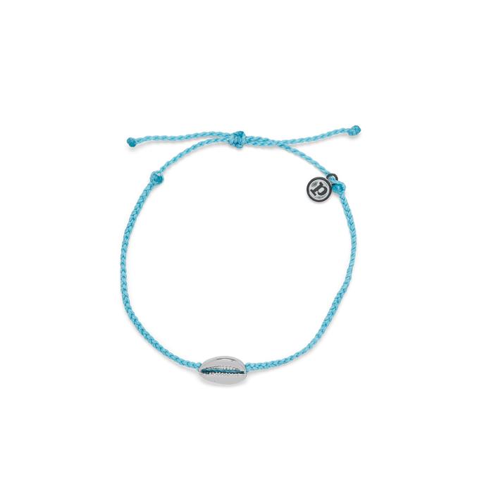 Elegant Cowrie Shell Silver Anklet with Light Blue Beads - Perfect for Beach, Boho Style & Summer Outfits