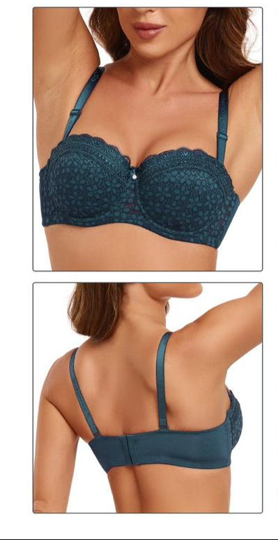 Lace Overlay Bra - Thin Cup Push Up Bra for Women - Sexy & Comfortable Lingerie for Date Night & Special Occasions