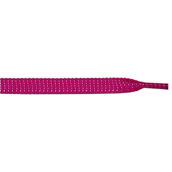 Glitter 3/8 Inch Flat Shoelaces - Hot Pink (1 Pair) | Sparkly Shoe Laces for Sneakers, Boots & Dress Shoes | Fashion Accessories for Women & Girls