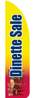 Feather Flag Banner for Sidewalk - Dinette Sale Advertising | Outdoor Business Promotion & Event Signage