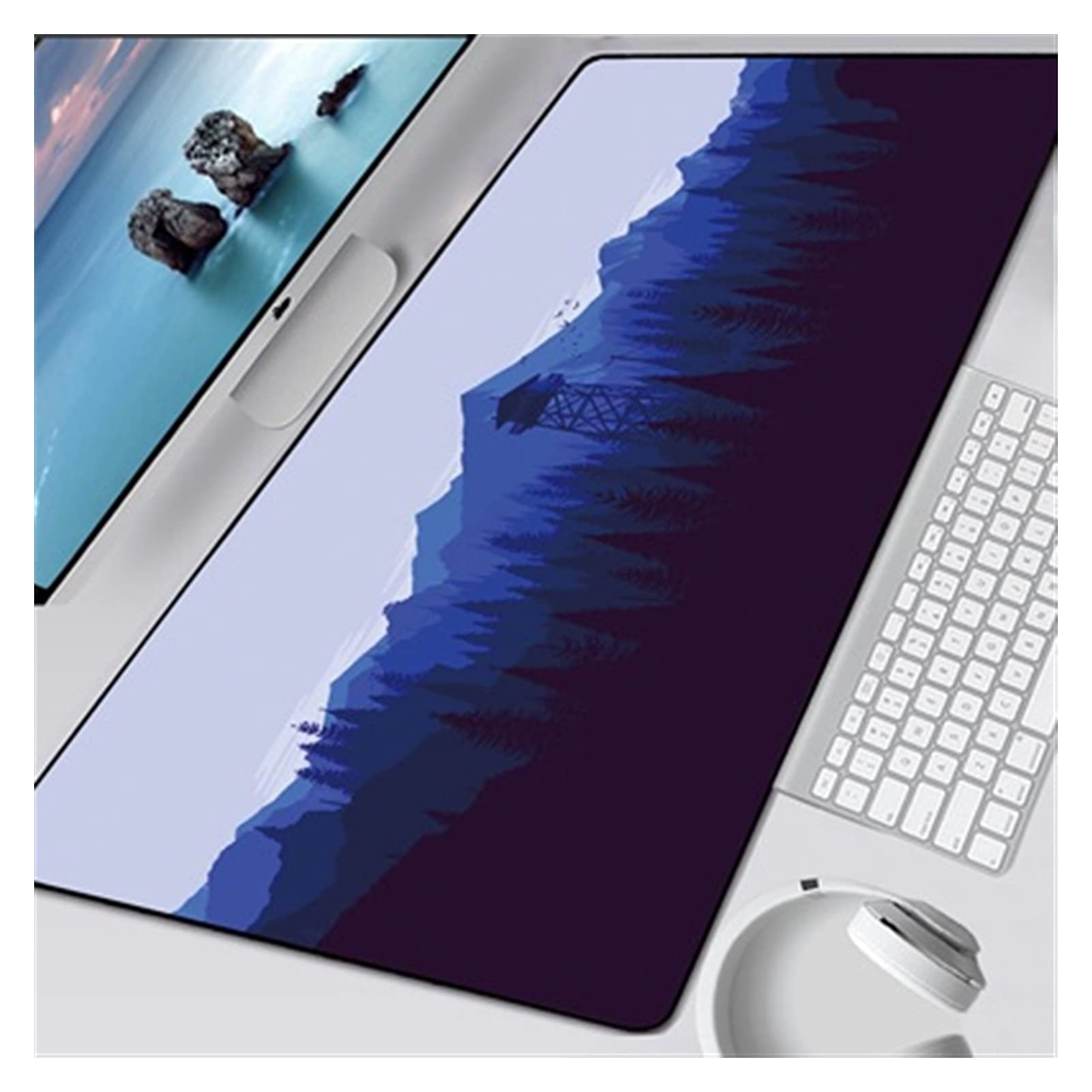 Large Gaming Mouse Pad with Locking Edge - 70x30cm Non-Slip Desk Mat for PC, Laptop, Keyboard & Mouse - Perfect for Work, Office, Home & Gaming Setup (Anime Design)