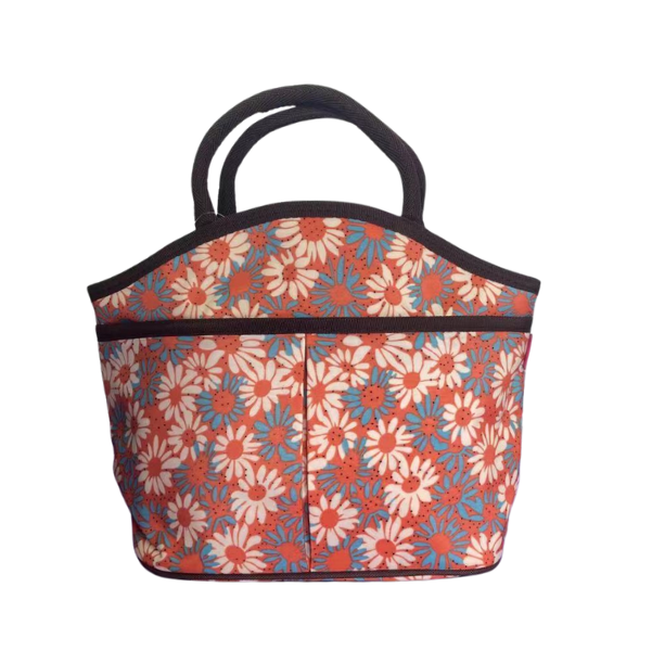 Waterproof Floral Lunch Bag for Women - Insulated Reusable Lunch Tote for Work, School & Picnics