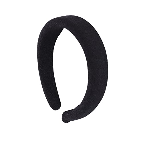Stylish Black Padded Headband for Women - Comfortable & Elegant Hair Accessory for Workouts, Yoga, and Everyday Wear