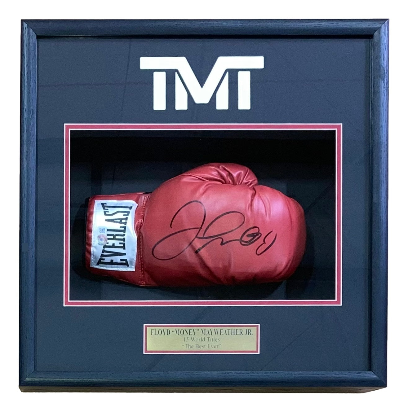 Floyd Mayweather Jr Signed Red Everlast RH Boxing Glove - Authentic Autographed Collectible for Boxing Fans & Memorabilia - Perfect for Shadowboxing, Display, and Sports Memorabilia Collections