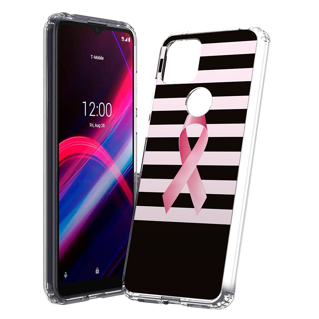 T-Mobile Revvl 4 Plus Phone Case - Slim Shockproof Clear Cover for Women & Men | Perfect for Metro PCS & Breast Cancer Awareness