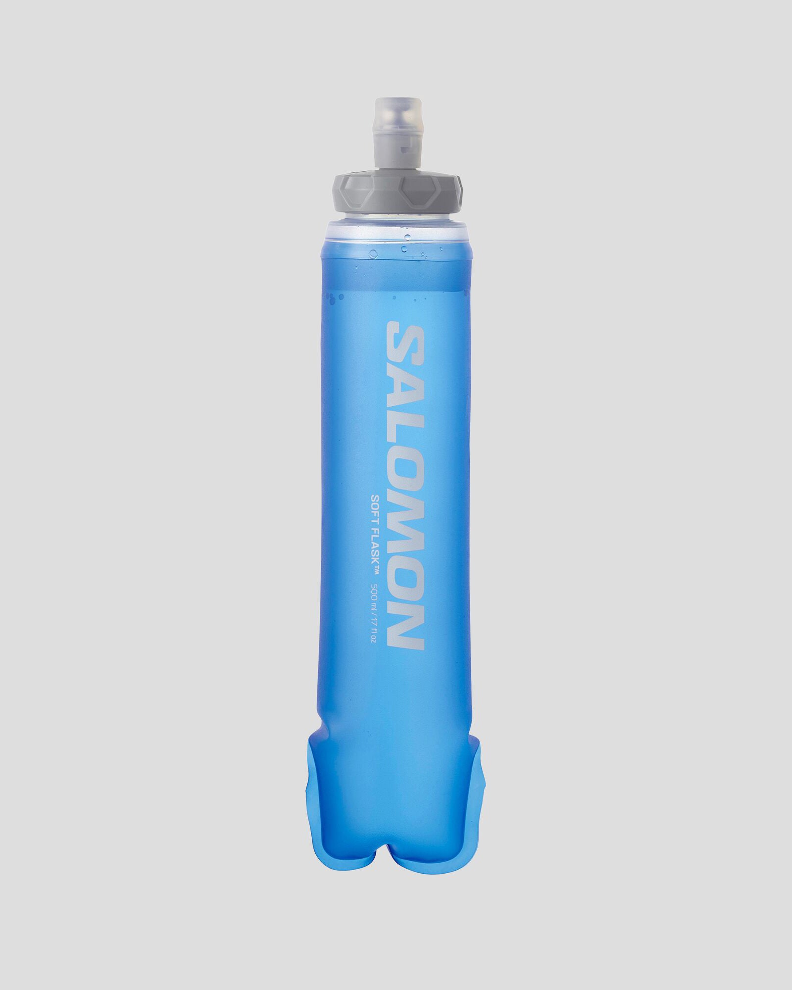 Salomon Soft Flask 500ml - Lightweight Collapsible Water Bottle for Hiking, Running & Outdoor Adventures - Clear Blue Hydration Pack
