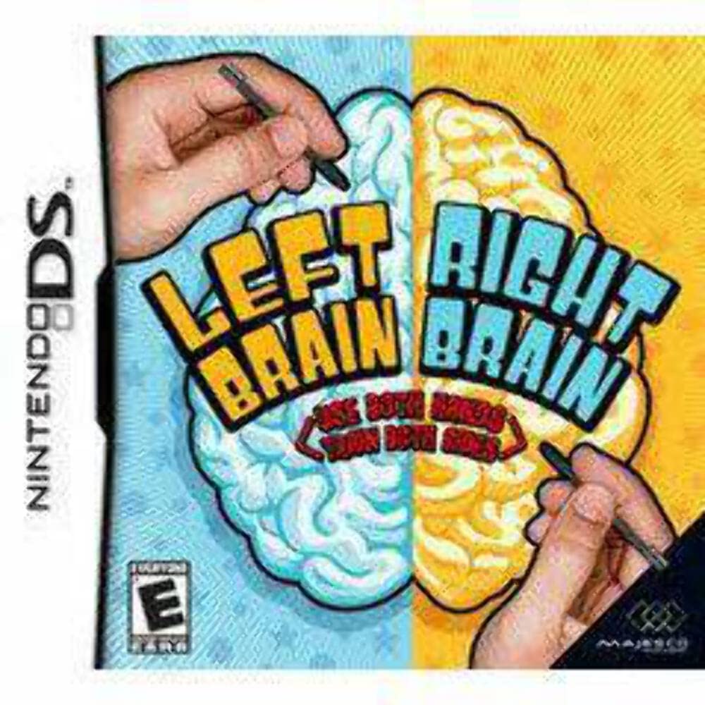 Left Brain Right Brain Training Game for Nintendo DS - Improve Memory & Logic Skills - Fun Brain Exercises for Kids & Adults