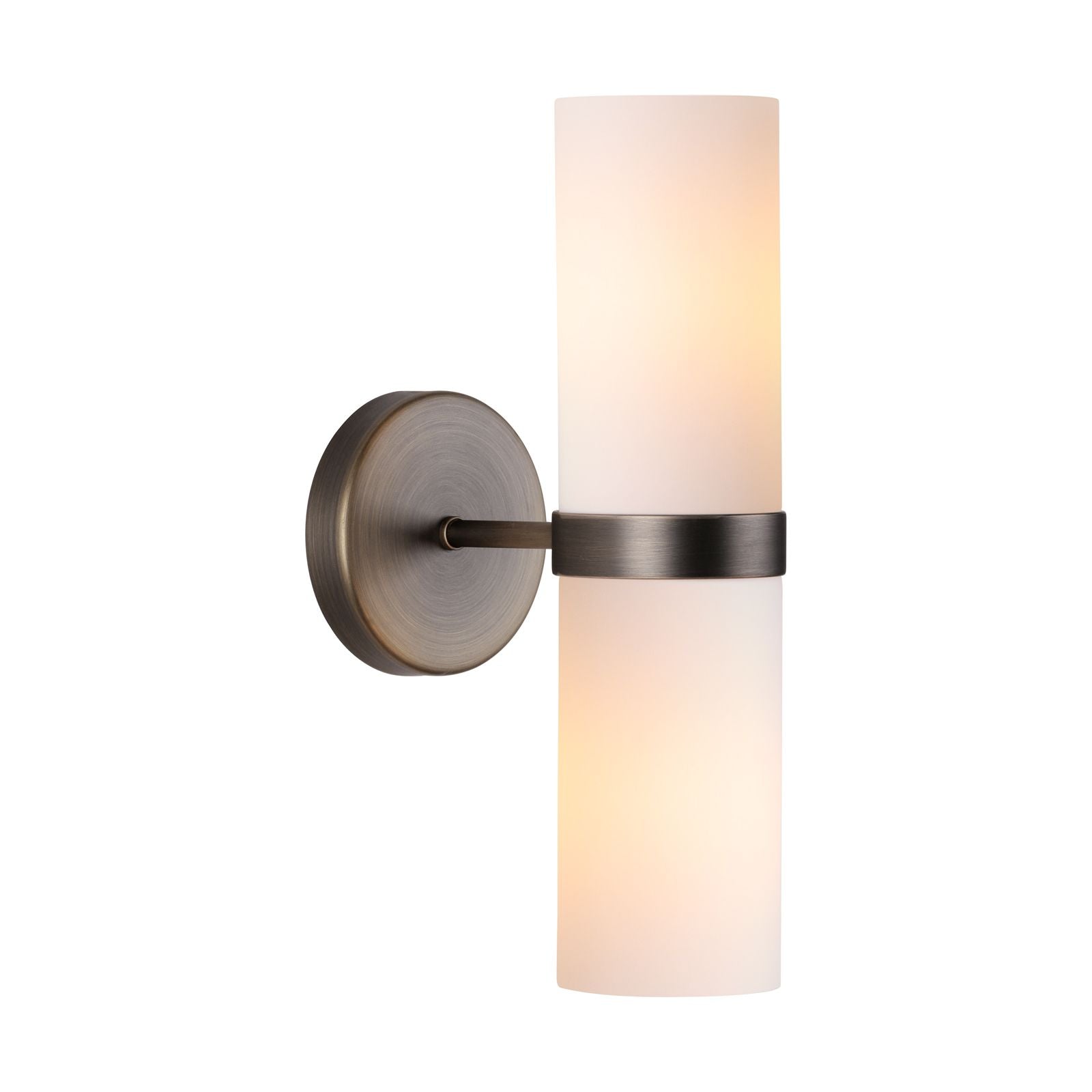 Anais 2-Light Wall Sconce with Opal Glass Shade and Antique Brass Finish - Perfect for Bedroom, Hallway, and Living Room Lighting