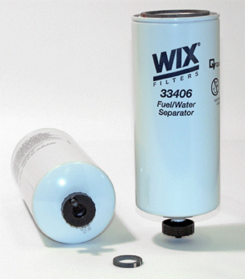 Wix 33406 Spin-On Fuel/Water Separator Filter - 6 Pack for Diesel Engines | Heavy Duty Truck, Boat & RV Fuel Filtration System