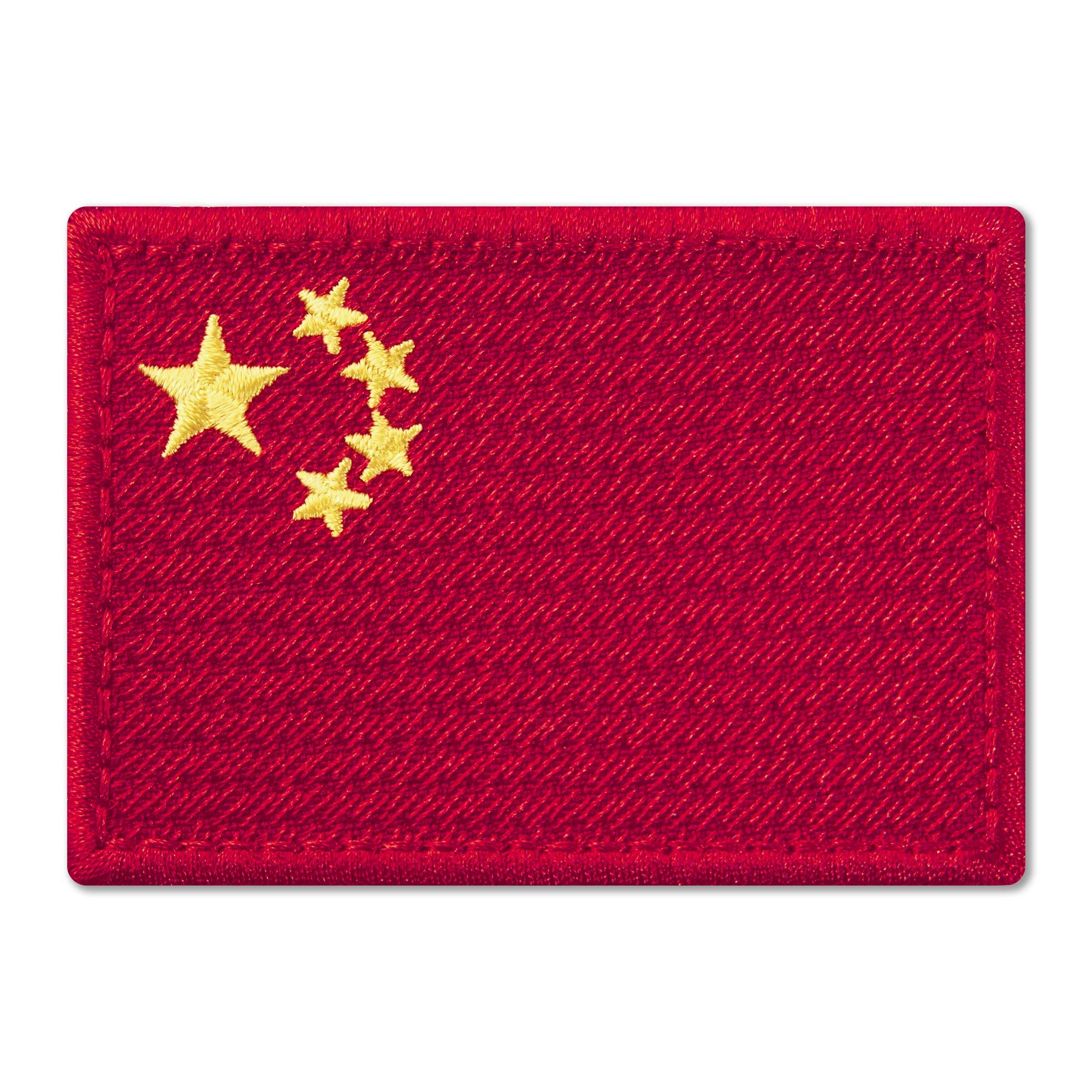 Chinese Flag Patch - 2.8'' x 2'' Embroidered Iron-On National Emblem of China - Perfect for Backpacks, Jackets & Patriotic Events