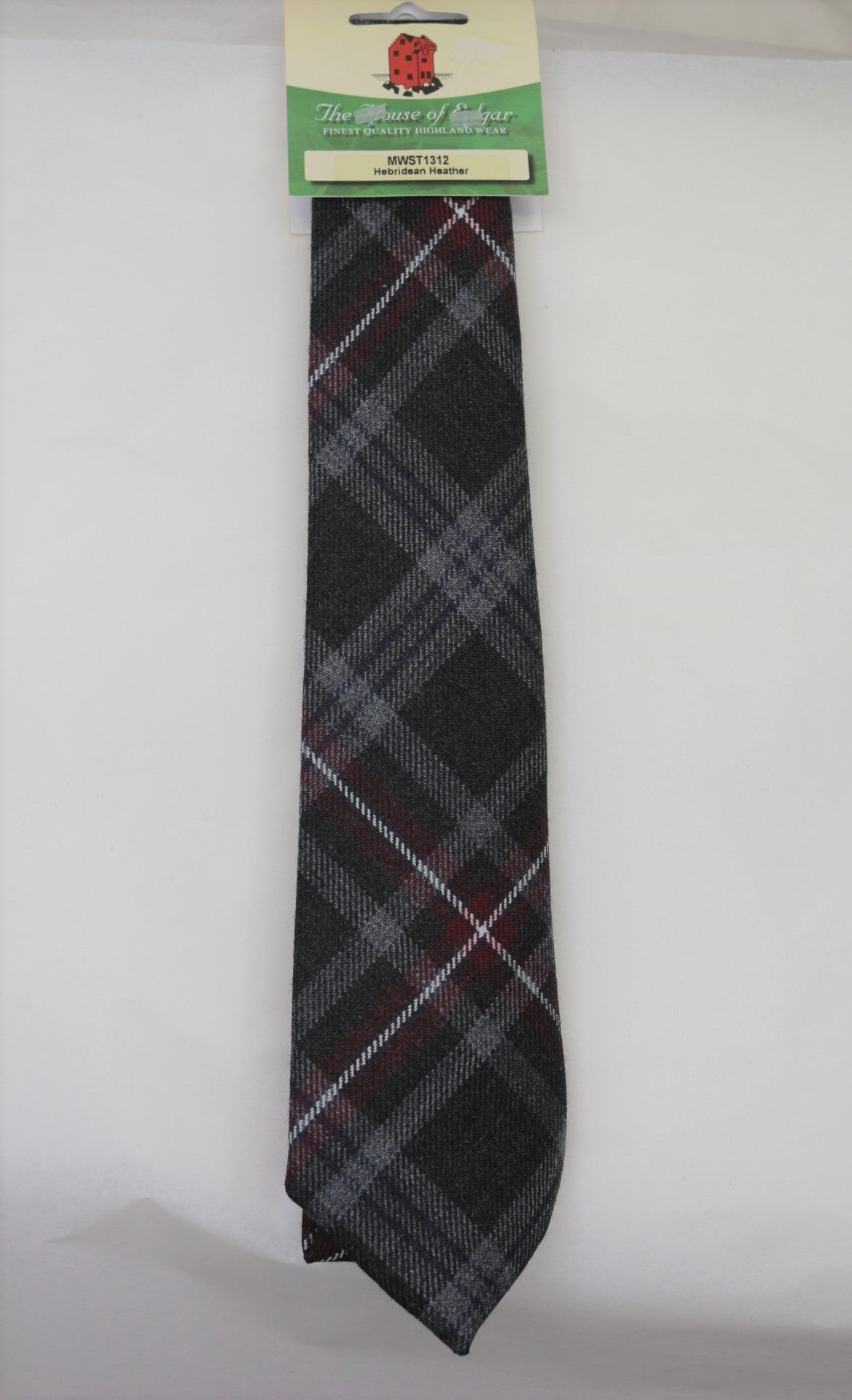 Hebridean Heather Tartan Tie for Men - Classic Scottish Wool Necktie - Perfect for Weddings, Business & Formal Events