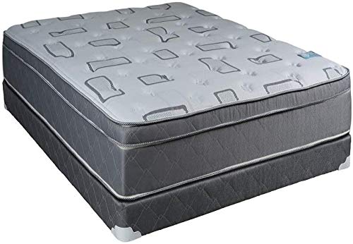 Dream Solutions USA DS USA Natural Trophy Medium Plush Eurotop Pillowtop Mattress Set with Mattress Cover Protector - Orthopedic Spine Support, Fully Assembled, Durable Twin Size (39
