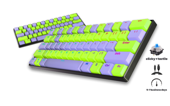 Gamma T1 Pro 60% Compact Mechanical Gaming Keyboard - RGB Backlit, Hot-Swappable Switches for PC, Mac - Perfect for Esports, Typing & Office Work