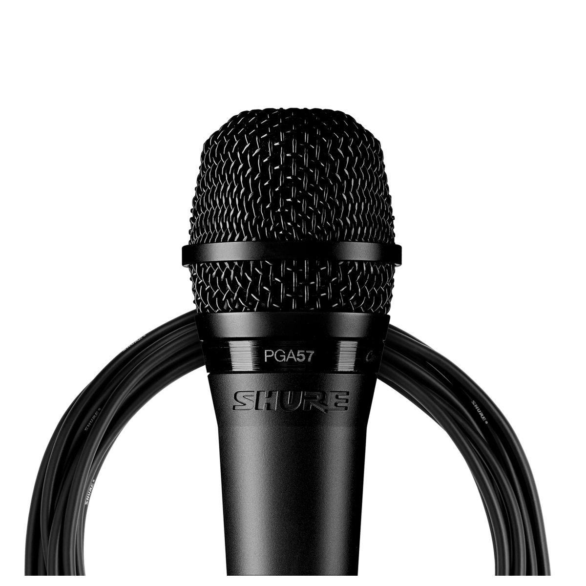 Shure PGA57 Cardioid Dynamic Instrument Microphone for Guitar, Drums & Vocals - Professional Studio & Live Performance Recording