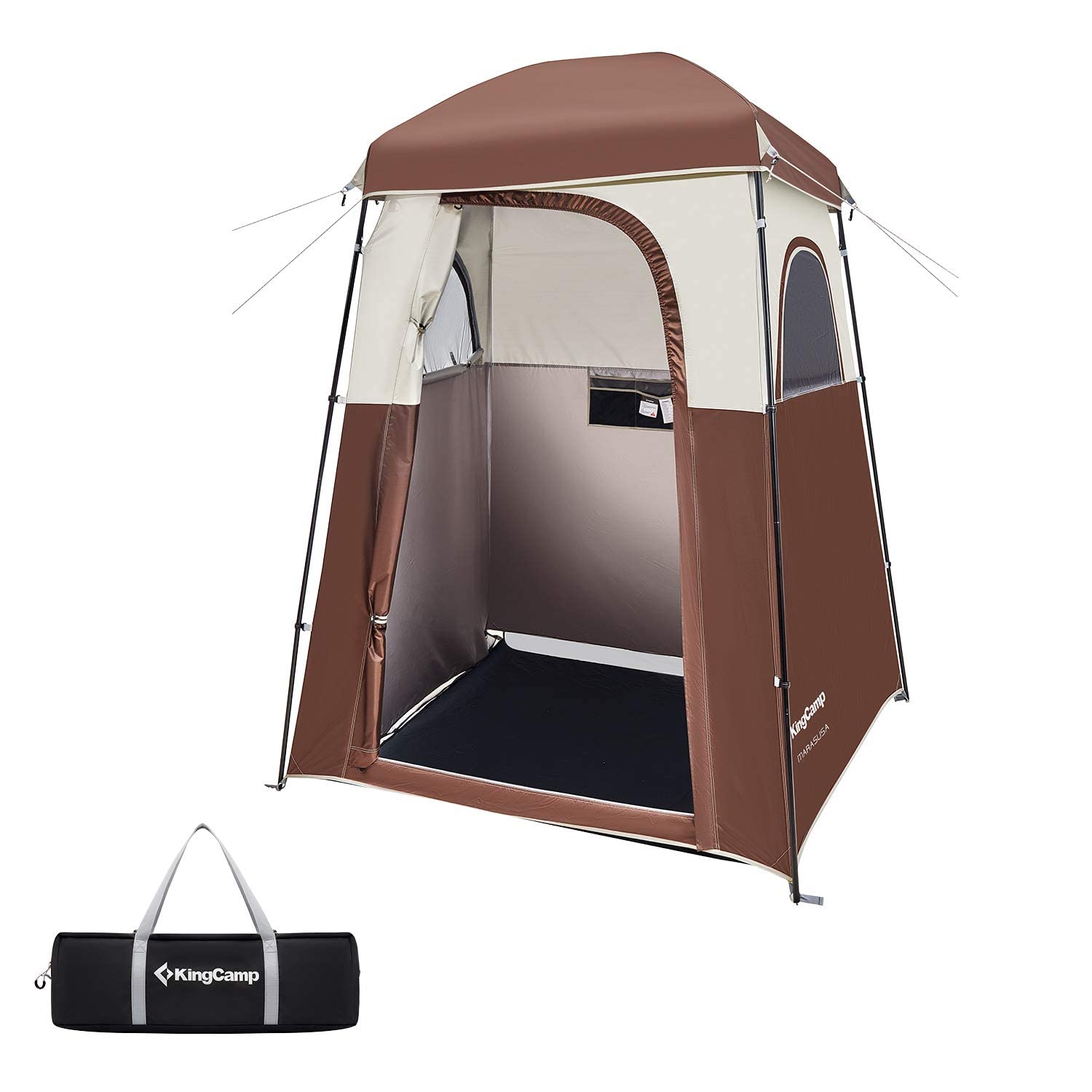 KingCamp Portable Camping Shower Tent with Waterproof Shower Bag - Outdoor Privacy Shelter for Camping, Beach, Hiking & RV Trips