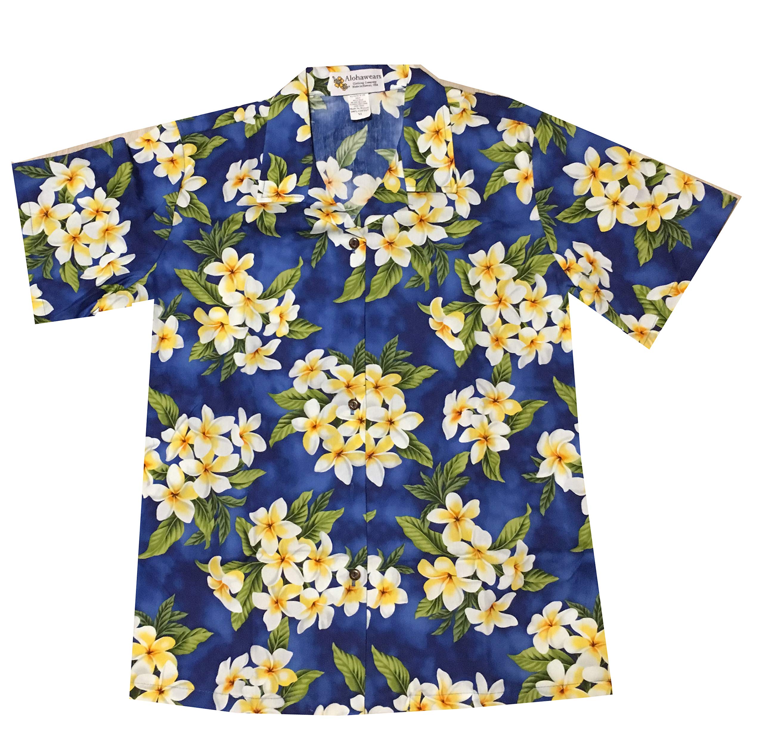 Hawaiian Aloha Camp Shirt for Women - Floral Plumeria Print, Made in Hawaii - Perfect for Beach Vacations, Luau Parties & Summer Outfits