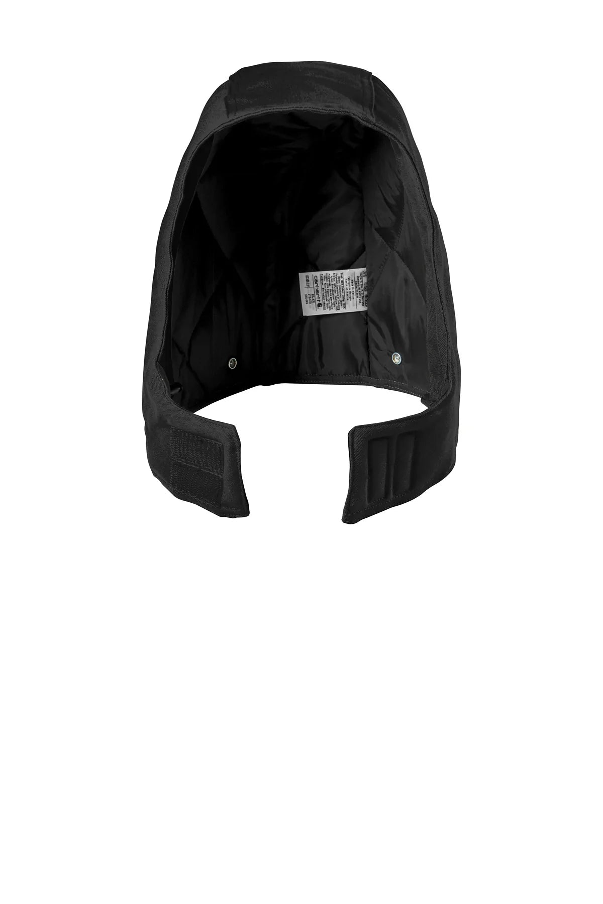 Carhartt Men's Firm Duck Heavyweight Hooded Sweatshirt - Black | Durable Workwear for Construction & Outdoor Activities