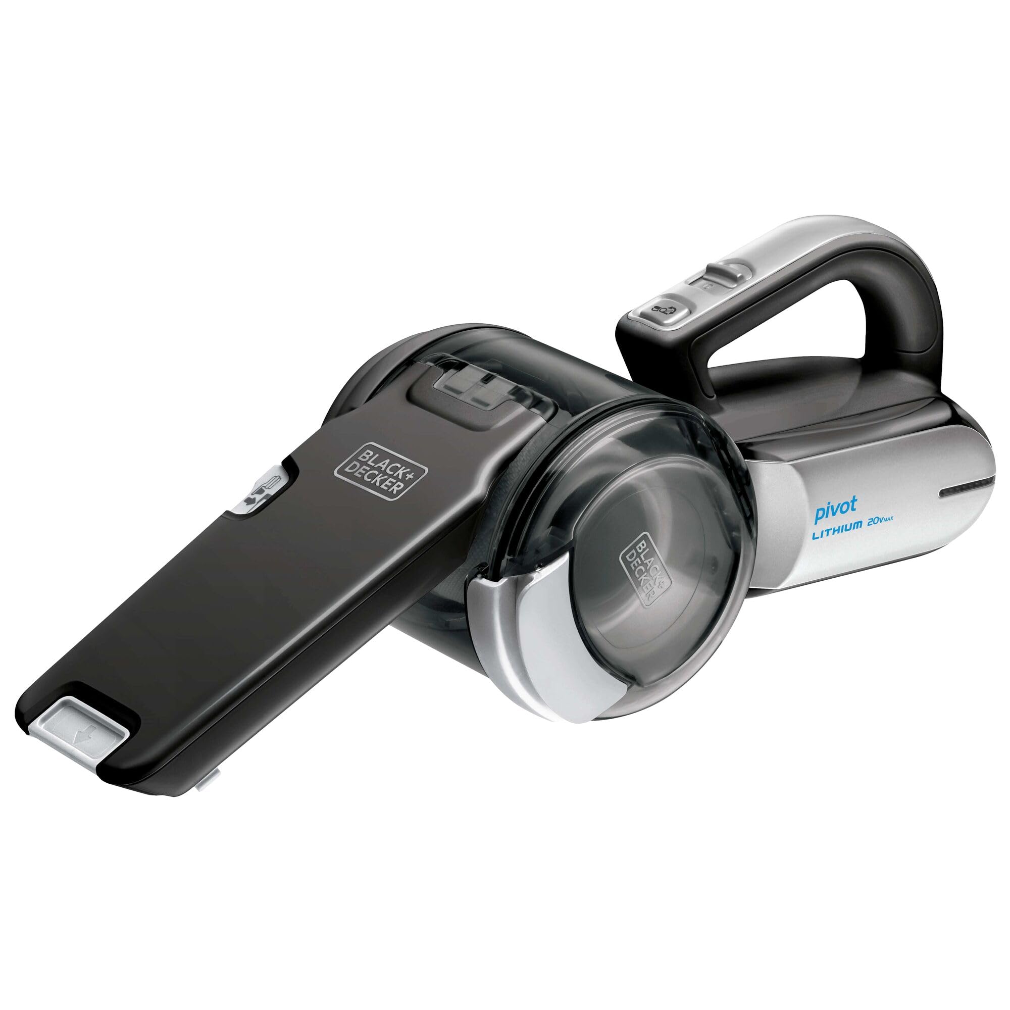 BLACK+DECKER Dustbuster PIVOT VAC Cordless Handheld Vacuum Cleaner - BDH2000PL with Crevice Tool & Pivot Nozzle for Home, Car, Pet Hair, Stairs & Tight Spaces | Lightweight & Powerful Cleaning