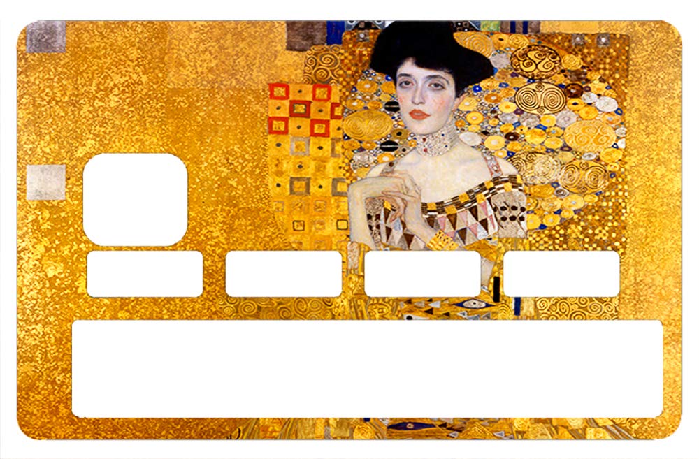 Gustav Klimt Adele Bloch-Bauer Credit Card Stickers - Removable Bank Card Decals for Visa, Mastercard, Amex - Personalize & Protect Your Cards - Perfect for Travel, Wallets & Gift Giving