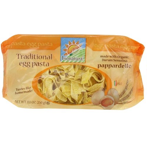 Bionaturae Organic Pappardelle Egg Pasta - 3 Pack (8.8 oz Each) | Authentic Italian Wide Ribbon Noodles for Gourmet Pasta Dishes, Carbonara, and Homemade Italian Cuisine