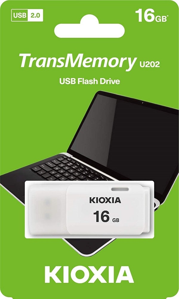 KIOXIA TransMemory U202 16GB USB Flash Drive - High-Speed Portable Storage for Files, Photos, Music | Perfect for School, Office & Travel