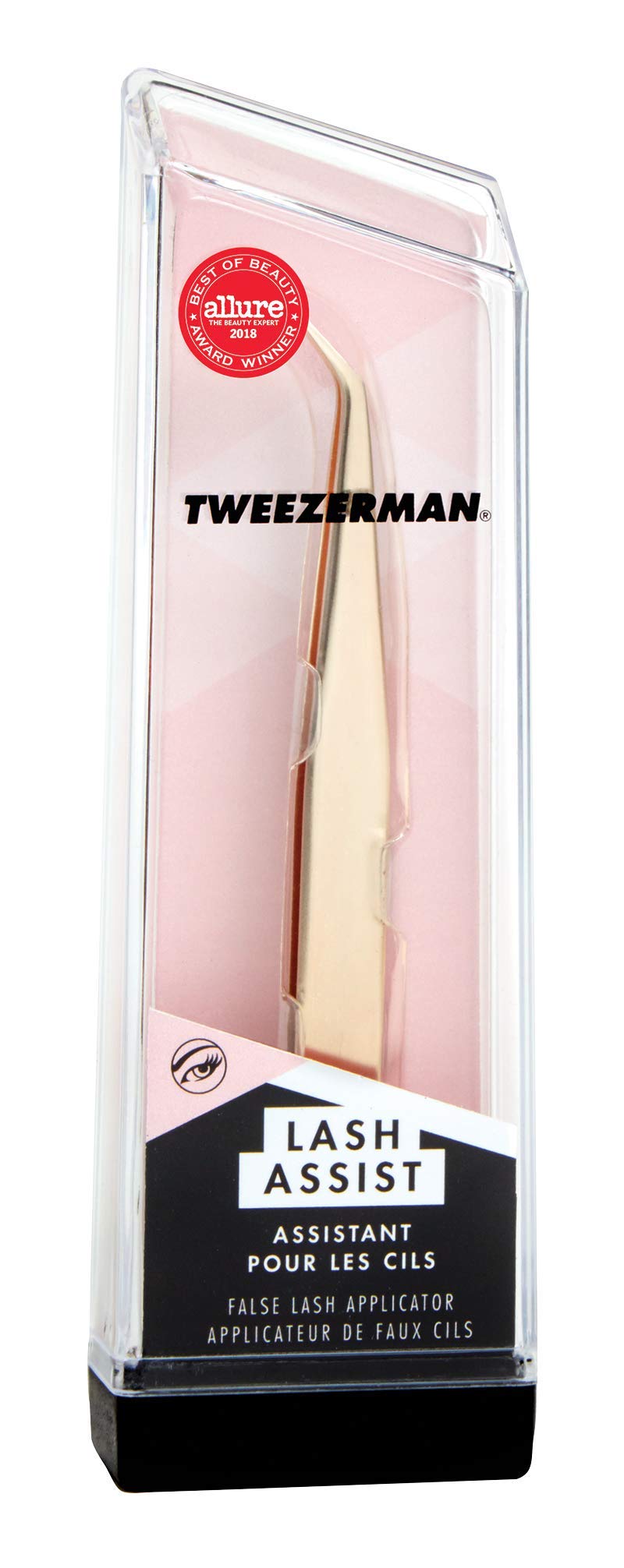 Tweezerman Lash Assist Eyelash Curler - Professional Stainless Steel Eyelash Curling Tool for Perfect Lashes | Great for Home Use, Travel & Professional Makeup Application
