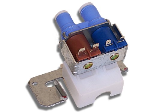 GE WR57X10051 Ice Maker Replacement Double Solenoid Water Valve - White | Compatible with Refrigerators & Freezers for Home, Office, and Commercial Use