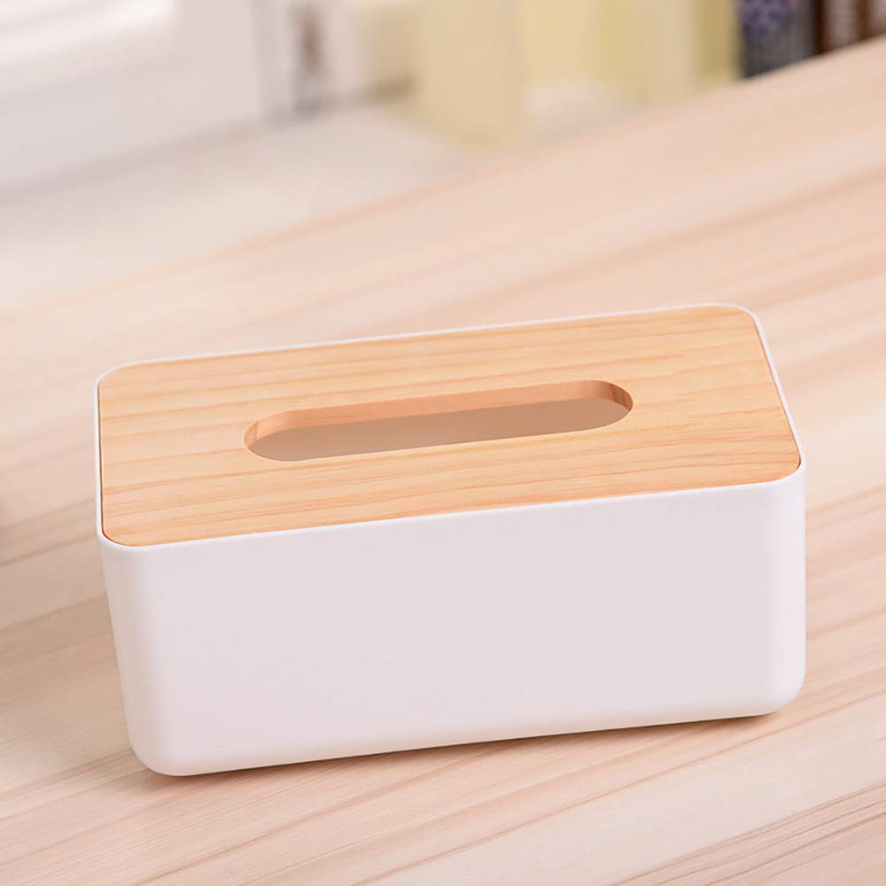 European Style Wooden Tissue Box Holder - Home, Office, Kitchen & Bar Decor - Dish Drainer & Sink Rack for Stylish Organization