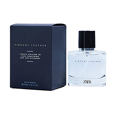 ZARA Men's Vibrant Leather Eau de Parfum - 60ml Cologne Spray for Men | Fresh & Woody Scent | Day & Night Wear | Gift for Him | Office, Date & Special Occasions