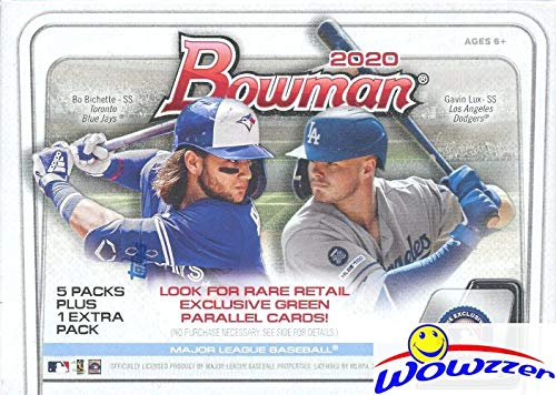 2020 Bowman MLB Baseball Factory Sealed Retail Box - 72 Trading Cards with Rookie Cards & Autographs (Jasson Dominguez, Robert Puason, Bobby Witt Jr) | Perfect for Baseball Card Collectors, Investors, and Sports Memorabilia Enthusiasts