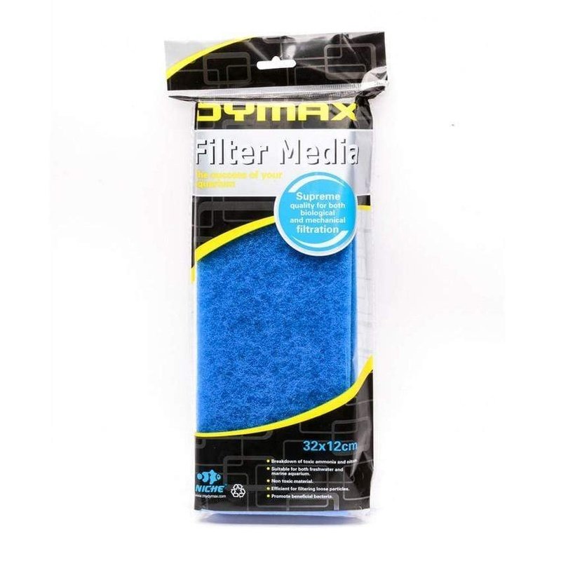 Dymax Blue Bio Filter Sponge for Aquarium - 32 x 12cm (2 Pack) - High-Efficiency Mechanical & Biological Filtration for Fish Tanks, Ponds & Aquatic Systems