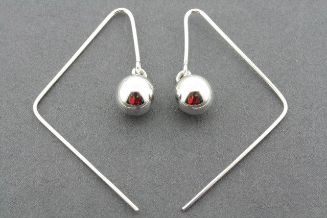 8mm Sterling Silver Ball Drop Earrings for Women - Elegant Dangle Earrings for Party, Wedding & Everyday Wear