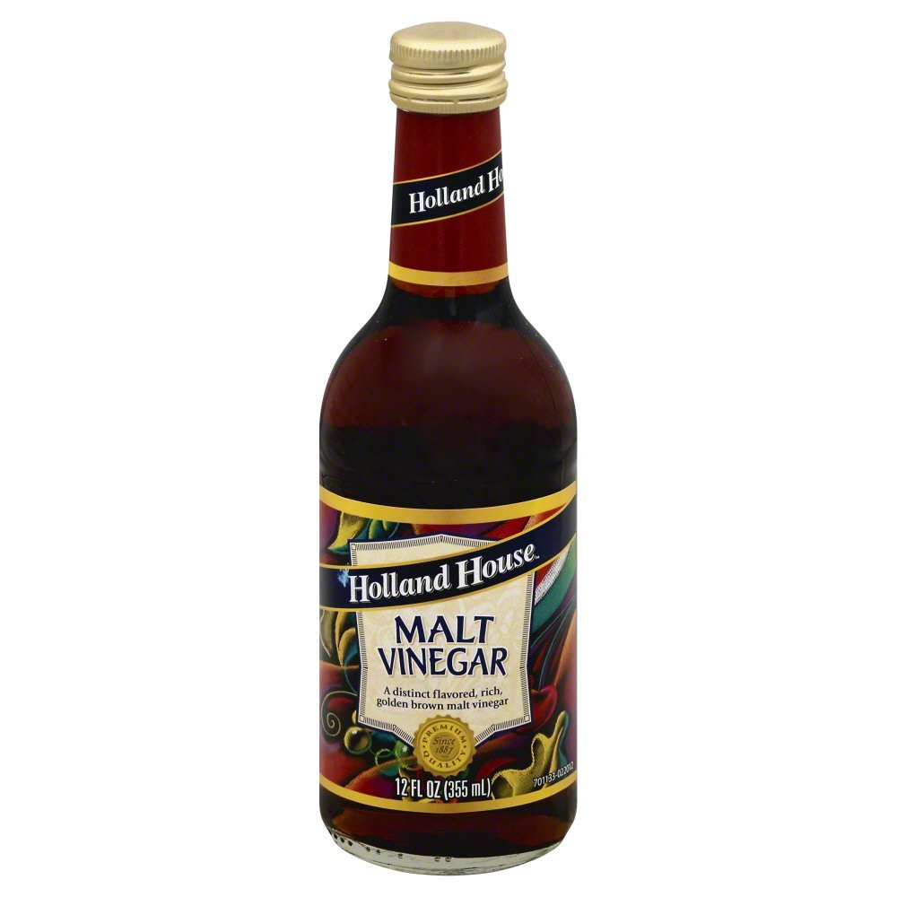 Holland House Malt Vinegar 12 oz - Premium Cooking & Pickling Vinegar for Salads, Marinades & Seafood Dishes