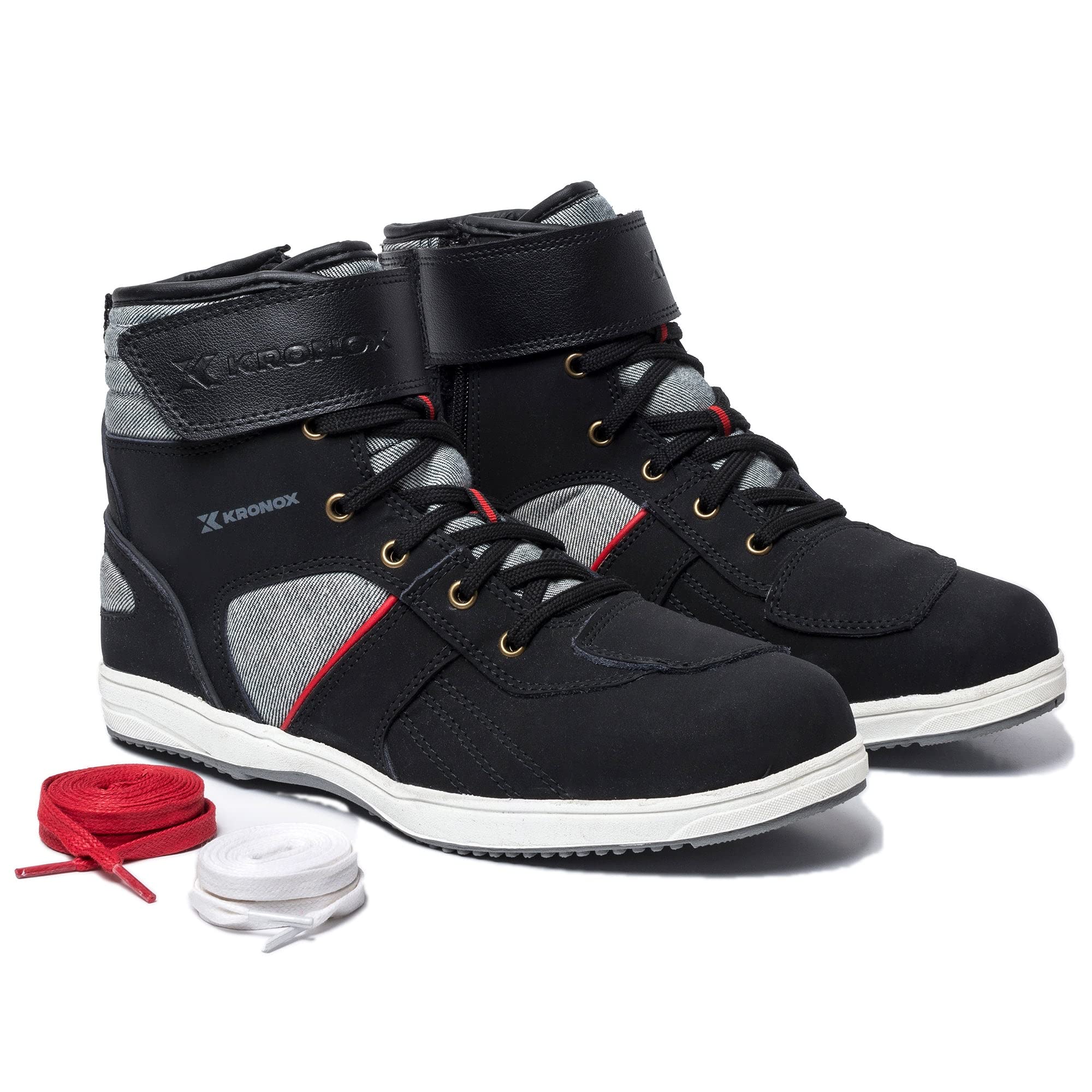 KRONOX Men's Motorcycle Sneakers - Protective Riding Shoes for Street Bikes | Comfortable & Durable for Commuting & Urban Riding