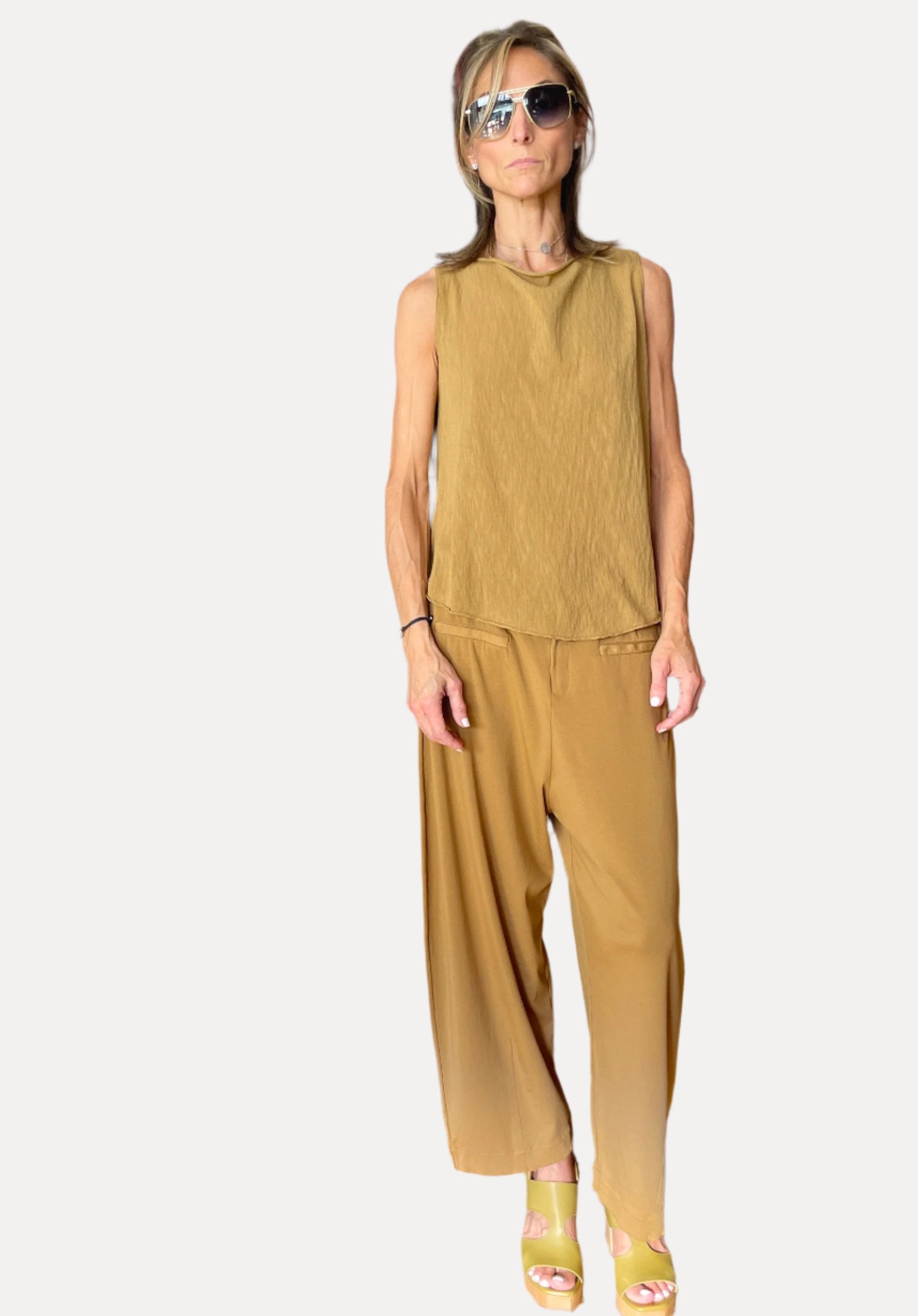 Comfort Fit Stretch Cotton Jersey Trousers for Women - Soft Relaxed Lounge Pants - Perfect for Yoga, Travel & Home Wear