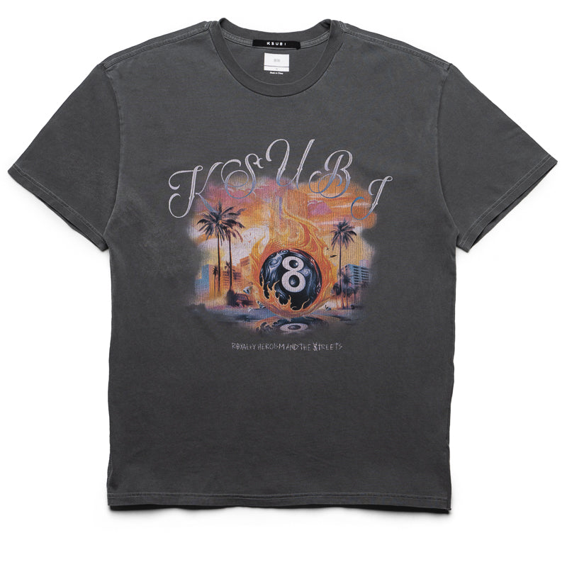 Ksubi World Order Biggie Tee - Charcoal Gray Cotton Graphic T-Shirt for Men | Streetwear Fashion & Casual Outfit