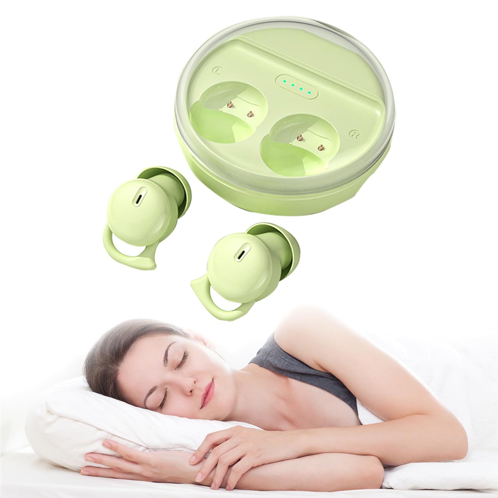 Wireless Invisible Sleep Earbuds Bluetooth - Smallest Noise Cancelling Earbuds for Side Sleepers & Small Ears | Comfortable for Night Use, Travel & Meditation