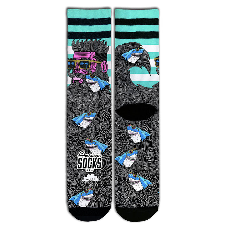 American Socks Signature Noosa Mid High Crew Socks - Comfortable & Stylish for Running, Hiking & Everyday Wear