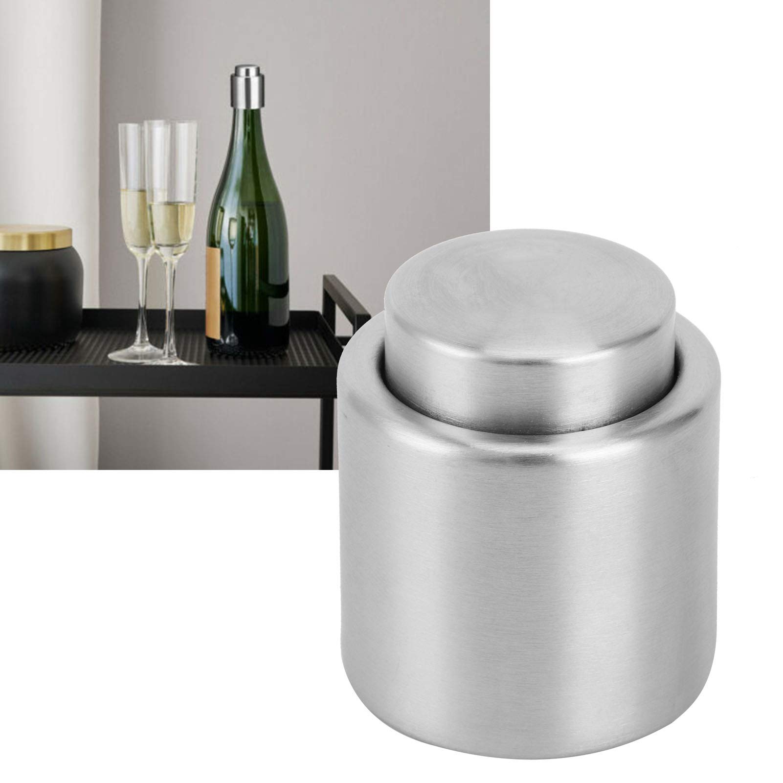 Premium Vacuum Wine Stopper - Rust-Proof Stainless Steel Wine Bottle Preserver with Air-Tight Seal | Ideal for Restaurants, Hotels, Bars & Wine Enthusiasts | Perfect for Preserving Opened Bottles & Enhancing Wine Freshness