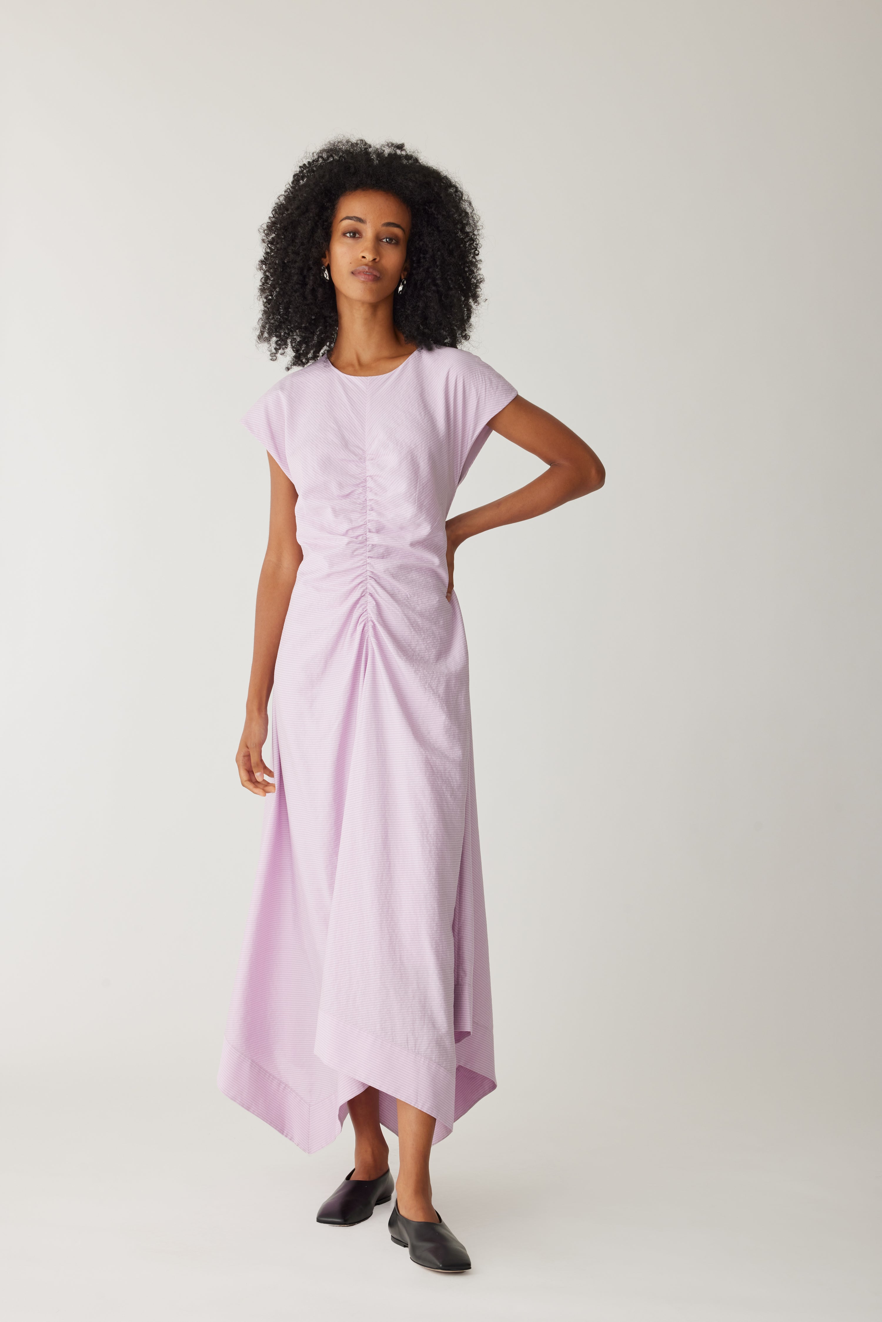 Allegra Striped Dress for Women - Flowy Wisteria Print Summer Dress | Perfect for Beach Vacations, Brunch Dates & Casual Outings