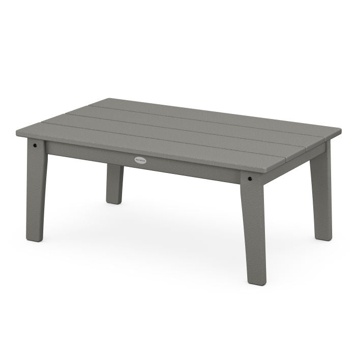 POLYWOOD Outdoor Lakeside Coffee Table - Durable All-Weather Resin Wicker Furniture for Patio, Deck, Poolside & Garden Use