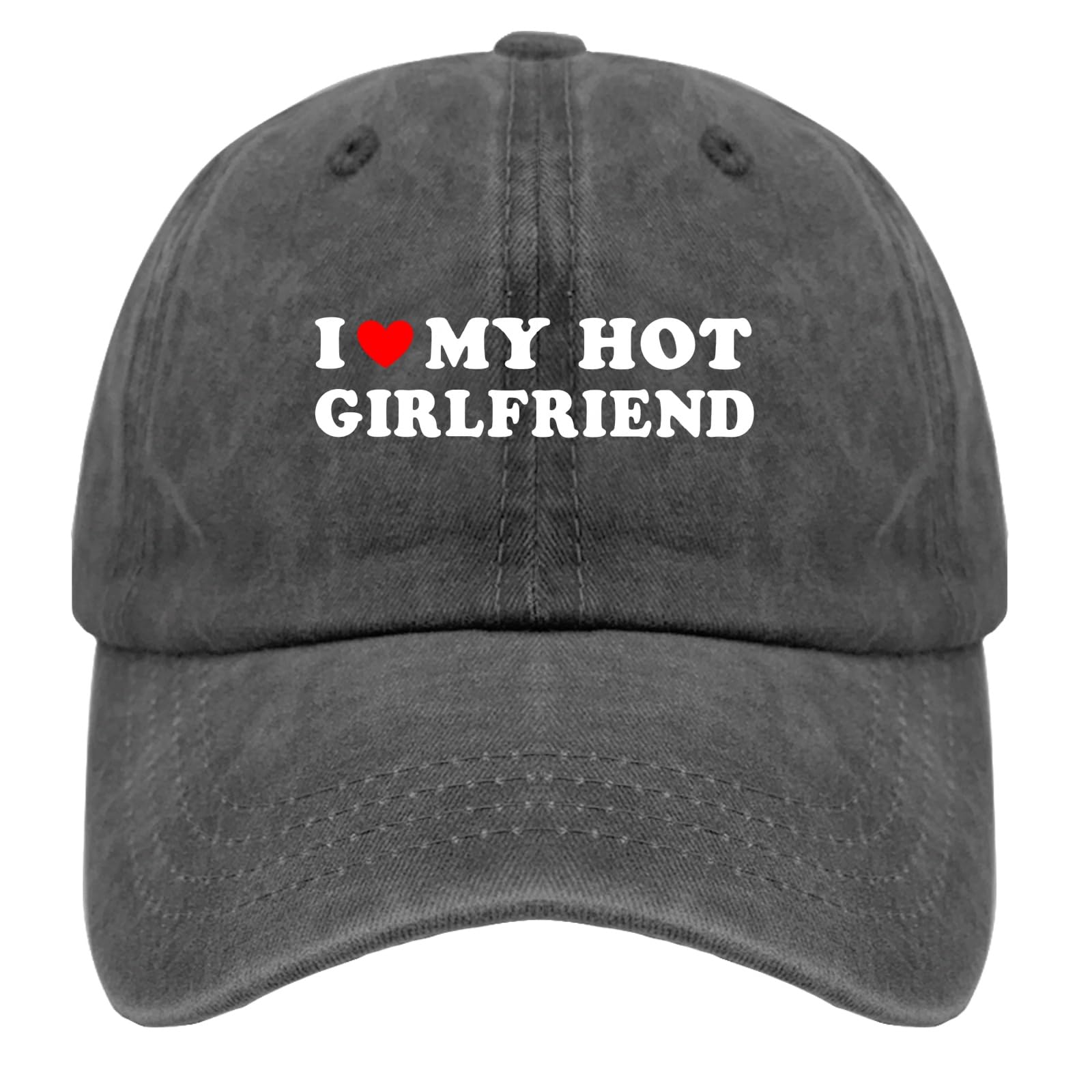 Custom 'I Love My Hot Girlfriend' Pigment Black Women's Bucket Hat - Stylish Golf Hat & Cute Gift for Her - Perfect for Dating, Beach Outings & Summer Fashion