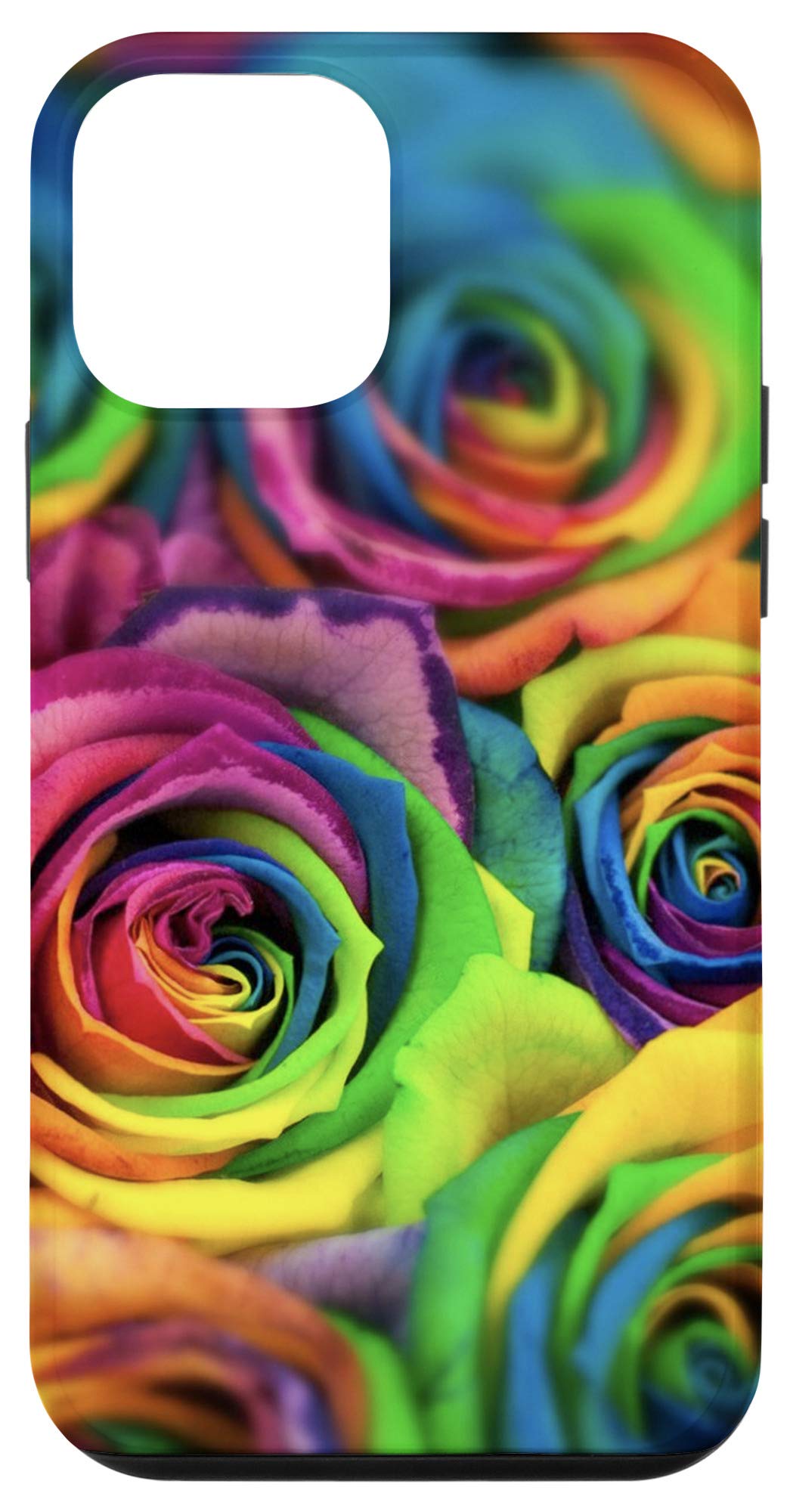 iPhone 12 mini 彩虹玫瑰多色 LGBTQ 手机壳 - 保护与个性兼具，适合日常使用、聚会和节日庆典