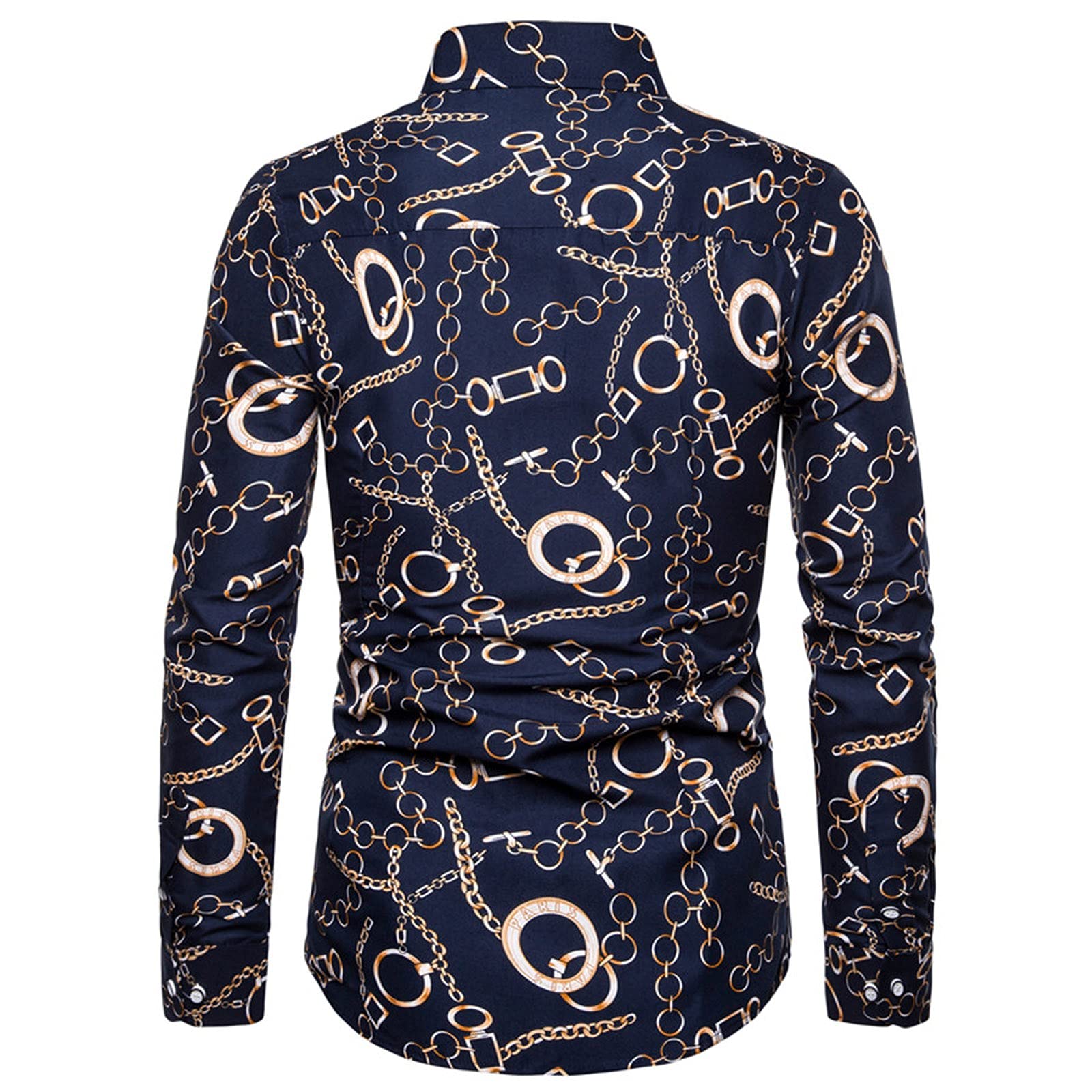 Men's Square Collar Printed Casual Shirt & Cardigan - Long Sleeve Button Down Shirts for Work, Dating & Everyday Wear | Stylish Comfort for Office & Outdoor Activities
